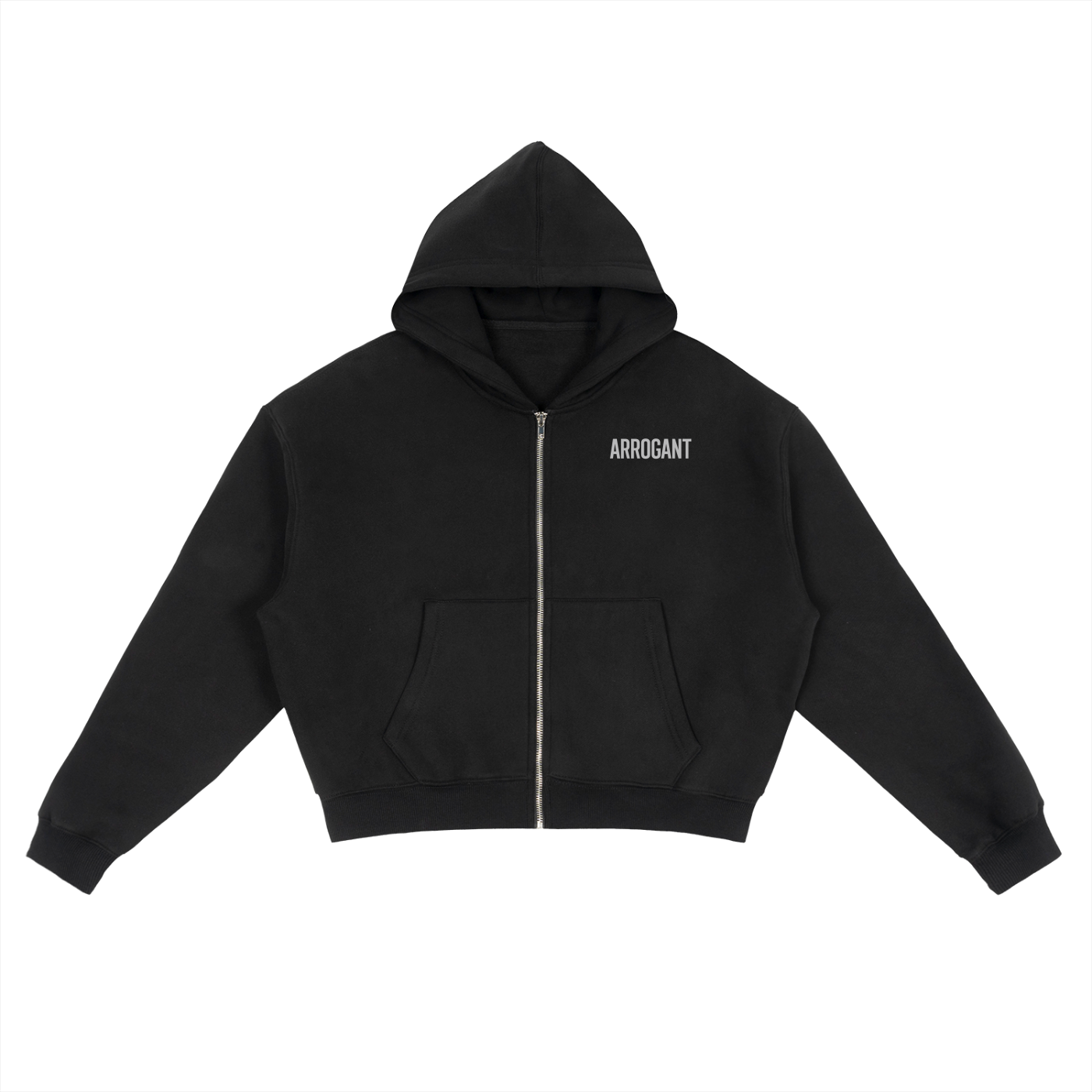 Boxy Zip-Up Hoodie